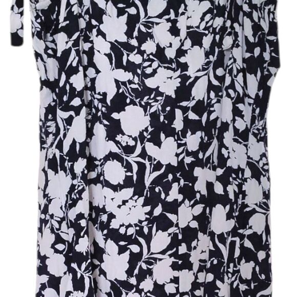 Free Assembly Blue Floral Sleeveless Tie Shoulder Midi Slip Dress Medium - Picture 10 of 16